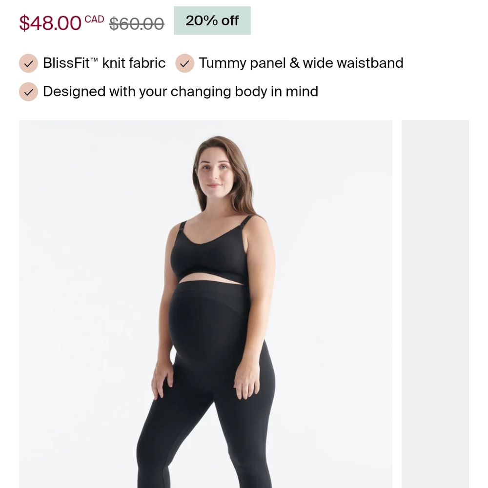 knix Black Maternity Leggings